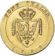 5 Thalers - Frederick William III Pattern, Germany, 1799 reverse image