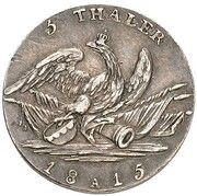 5 Thalers - Frederick William III Pattern, Germany, 1815 reverse image