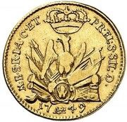 1 Friedrich d'Or - Frederick II, Germany, 1749 reverse image