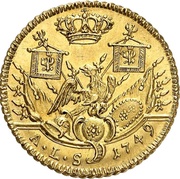 1 Friedrich d'Or - Frederick II, Germany, 1749 reverse image