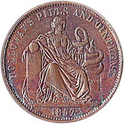 ½ Penny - Professor Holloway London; England reverse image