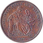 1 Penny - Professor Holloway London; England reverse image