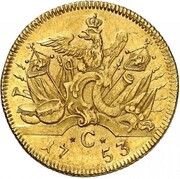2 Friedrichs d'Or - Frederick II, Germany, 1753 reverse image
