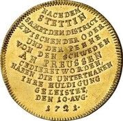5 Ducats - Frederick William I Homage of Stettin, Germany, 1721 reverse image