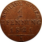 1 Pfenning - Frederick William III, Germany, 1821-1840 reverse image