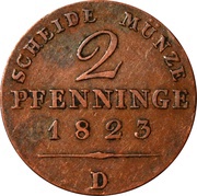 2 Pfenninge - Frederick William III, Germany, 1821-1840 reverse image