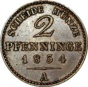 2 Pfenninge - Frederick William IV, Germany, 1846-1860 reverse image