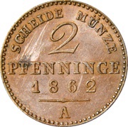 2 Pfenninge - William I, Germany, 1861-1873 reverse image