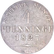 4 Pfenninge - Frederick William III, Germany, 1821-1840 reverse image