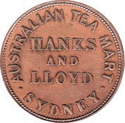 ½ Penny - Hanks and Lloyd Sydney; New South Wales reverse image