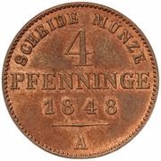 4 Pfenninge - Frederick William IV, Germany, 1846-1860 reverse image