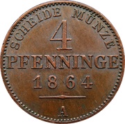 4 Pfenninge - William I, Germany, 1861-1871 reverse image