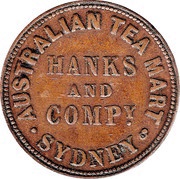 ½ Penny - Hanks and Compy. Sydney; New South Wales reverse image