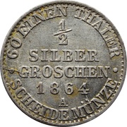 ½ Silbergroschen - William I, Germany, 1861-1873 reverse image