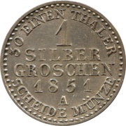 1 Silbergroschen - Frederick William IV, Germany, 1841-1852 reverse image