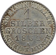 1 Silbergroschen - William I, Germany, 1861-1873 reverse image