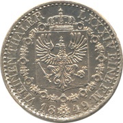 ⅙ Thaler - Frederick William IV, Germany, 1841-1852 reverse image
