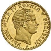 ⅙ Thaler - Frederick William IV Gold pattern strike obverse image
