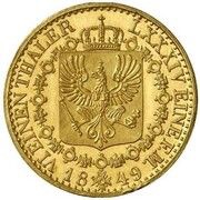 ⅙ Thaler - Frederick William IV Gold pattern strike, Germany, 1849 reverse image