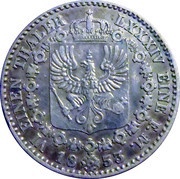 ⅙ Thaler - Frederick William IV, Germany, 1853-1856 reverse image