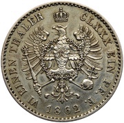 ⅙ Thaler - William I, Germany, 1861-1864 reverse image