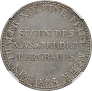1 Thaler - Frederick William III Mining Thaler, Germany, 1826-1828 reverse image