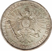 1 Vereinsthaler - William I, Germany, 1864-1871 reverse image