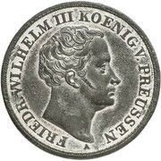 2 Thalers - Frederick William III Tin pattern strike obverse image