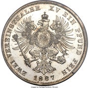 2 Vereinsthaler - William I, Germany, 1865-1871 reverse image