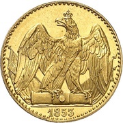 ½ Frederick d'Or - Frederick William IV, Germany, 1853 reverse image