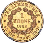 1 Krone - Frederick William IV reverse image