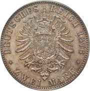 2 Marks - William I, Germany, 1876-1884 reverse image