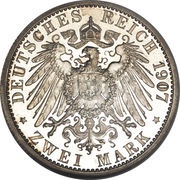 2 Marks - William II, Germany, 1891-1912 reverse image