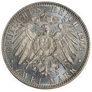 2 Marks - William II Kingdom of Prussia, Germany, 1901 reverse image