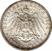 3 Mark - William II, Germany, 1908-1912 reverse image