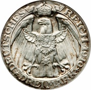 3 Mark - William II University of Berlin, Germany, 1910 reverse image
