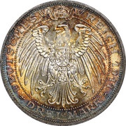 3 Mark - William II Wroclaw University, Germany, 1911 reverse image