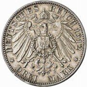 3 Mark - William II Reign - Pattern, Germany, 1912 reverse image