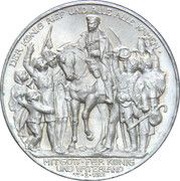 3 Mark - William II Declaration of war against Napoleon, Germany, 1913 reverse image