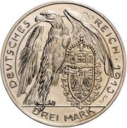 3 Mark - William II, Germany, 1913 reverse image