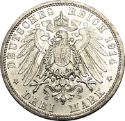 3 Mark - William II, Germany, 1914 reverse image