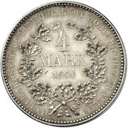 4 Mark - William II, Germany, 1904 reverse image
