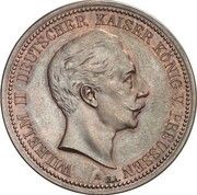 5 Mark - William II Copper pattern strike obverse image