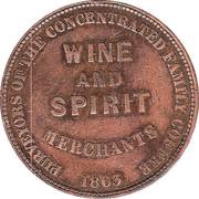 1 Penny - Metcalfe and Lloyd Sydney; New South Wales, Australia, 1863 reverse image