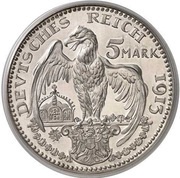 5 Mark - William II, Germany, 1913 reverse image