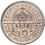 10 Mark - William II, Germany, 1913 reverse image