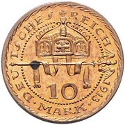 10 Mark - William II, Germany, 1913 reverse image