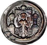 Denier Bracteate - Beatrix II of Winzeburg, Frederick II of Sachsen-Sommerschenburg, Germany, 1138-1160 reverse image