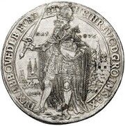 2 Thalers - Dorothea Centennial of the Reformation, Germany, 1617 reverse image