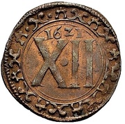 12 Pfennig - George William, Germany, 1620-1621 reverse image